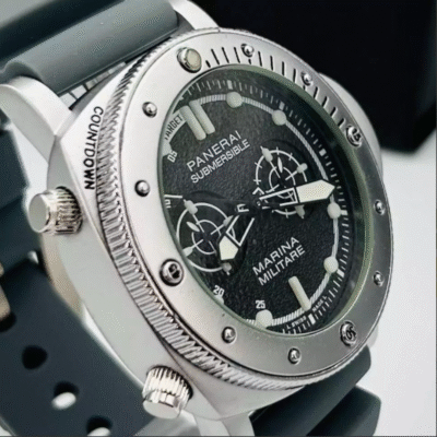 Relógio Masculino Panerai Marina Militare prata cinza Camuflado - Imagem 2