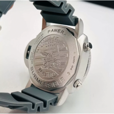 Relógio Masculino Panerai Marina Militare prata cinza Camuflado - Imagem 5